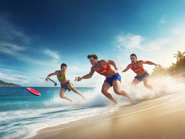 九游体育网站_ 世界沙滩飞盘赛，浪花中的团队合作，飞盘世界锦标赛