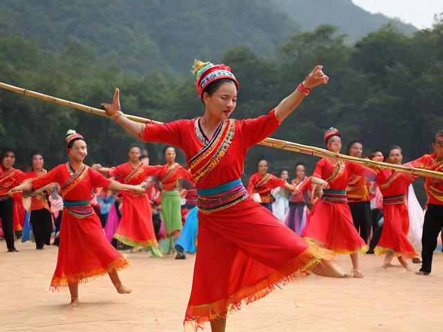 九游体育网站_ 传统民族竹竿舞比赛，文化传承的运动盛典，竹竿舞展示名称