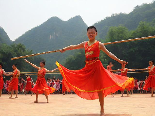 九游体育网站_ 传统竹竿舞运动会，文化传承与现代结合，竹竿舞活动内容
