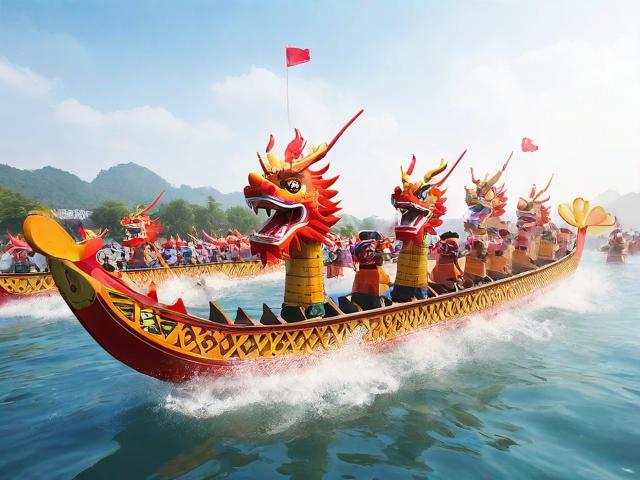 九游体育网站_ 传统赛龙舟，水上团结力量的象征，龙舟赛船